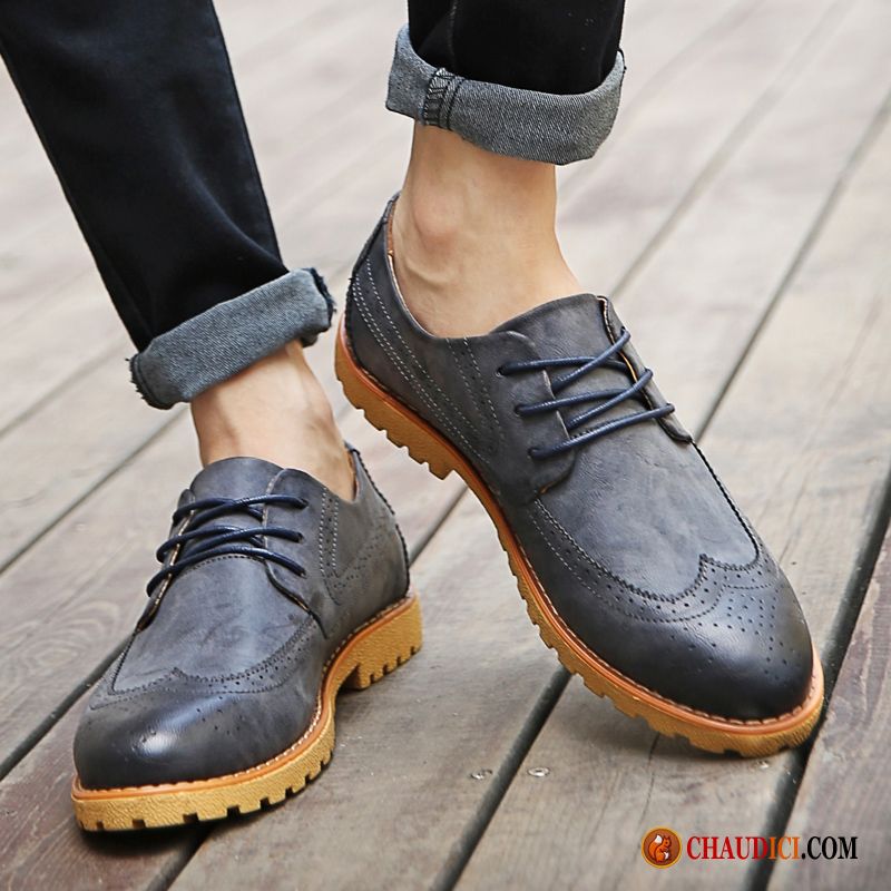 Bottines Homme Mode Tendance Homme Printemps Angleterre Décontractée Pas Cher