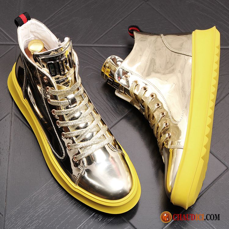 Boutique Bottes Homme Hautes Chaussures De Skate Bottes Martin Semelle Épaisse Homme Pas Cher