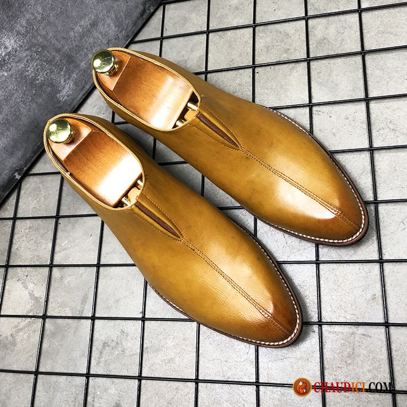 Chaussure Cuir Pas Cher Homme Décontractée Derbies Slip-on Homme Angleterre France