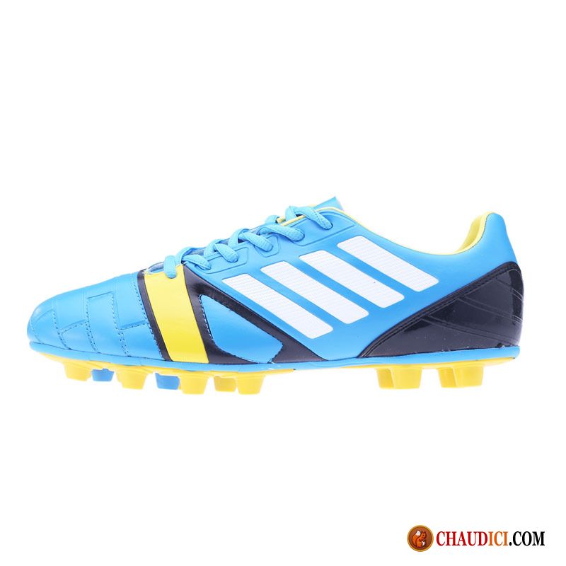 Chaussure De De Foot Crampons Homme Turquoise Caoutchouc Entraînement Chaussures De Foot Plancher Dur Longue France