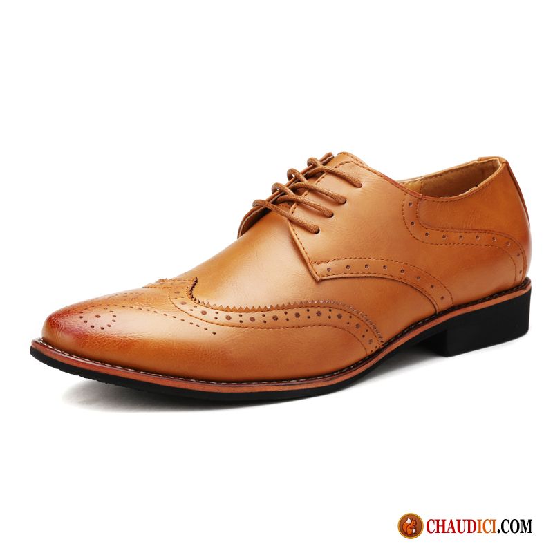 Chaussure Homme Classe Derbies Pointe Pointue Respirant Décontractée Entreprise