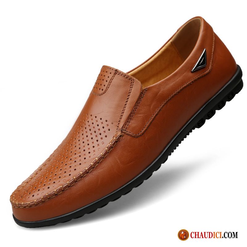 Chaussure Homme Fashion Flâneurs Marron Derbies Homme Cuir Véritable