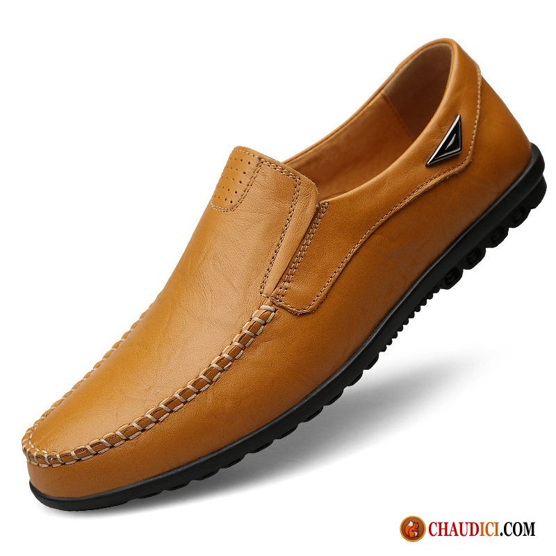 Chaussure Homme Fashion Flâneurs Marron Derbies Homme Cuir Véritable