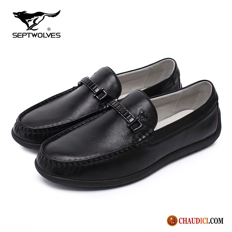 Chaussure Homme Mocassin Cuir Chaussures De Conduite Dessus Cuir Cuir Homme Flâneurs Soldes