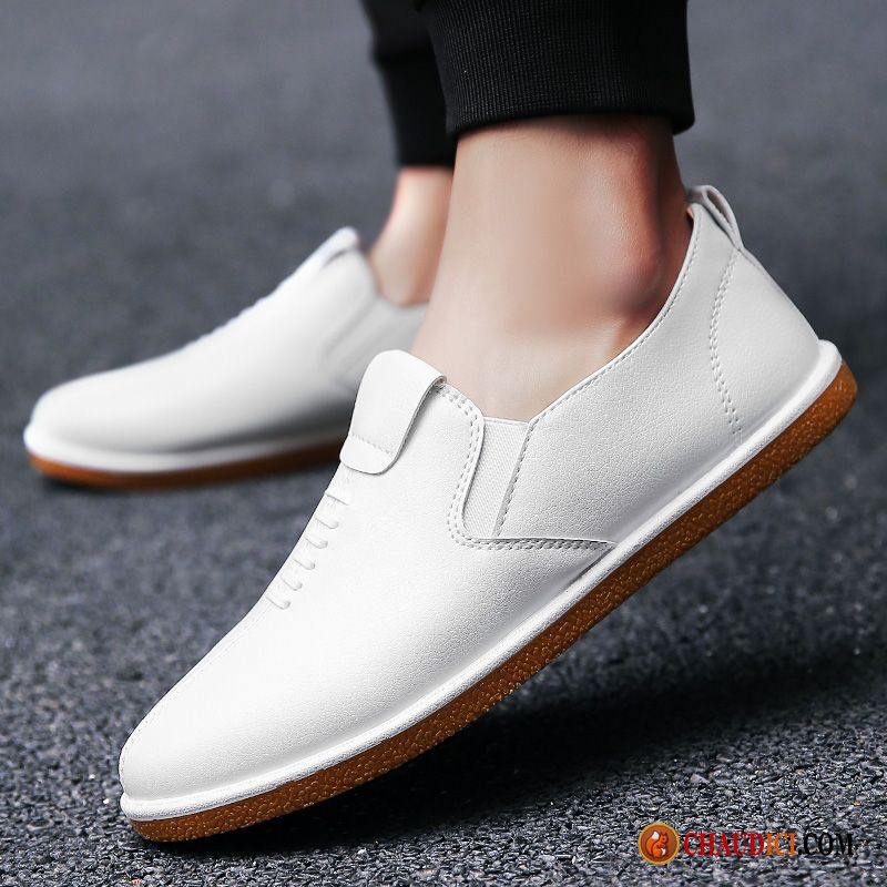 Chaussure Homme Printemps Beige Mocassins Respirant Chaussures De Skate Derbies Décontractée Pas Cher