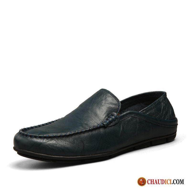 Chaussure Homme Tendance Été Homme Flâneurs Cuir Véritable Décontractée Soldes