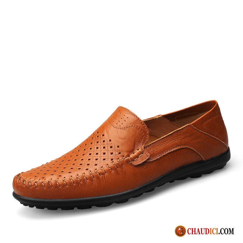 Chaussure Homme Tendance Été Homme Flâneurs Cuir Véritable Décontractée Soldes