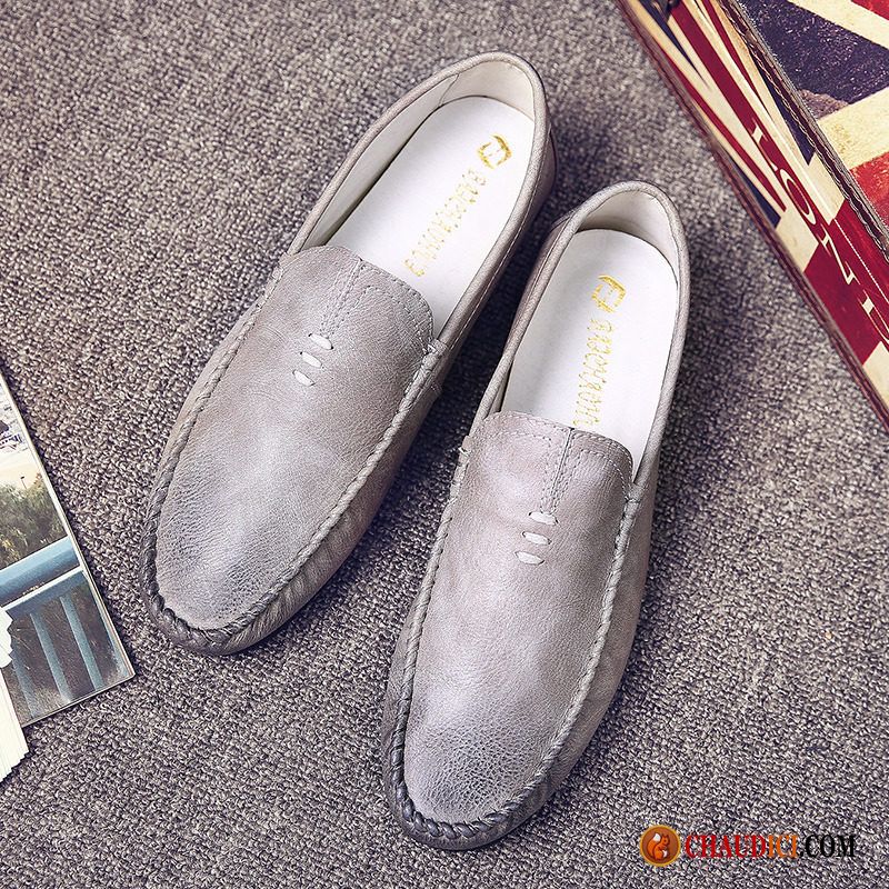 Chaussure Mocassin Homme Marche Homme Derbies Personnalité Gris Tous Les Assortis