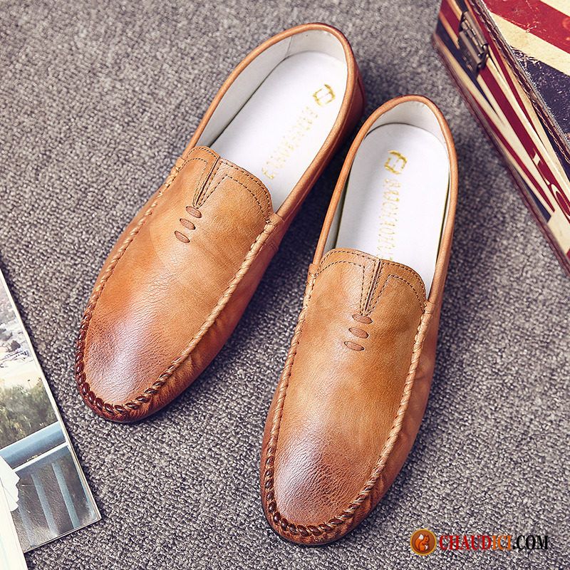 Chaussure Mocassin Homme Marche Homme Derbies Personnalité Gris Tous Les Assortis