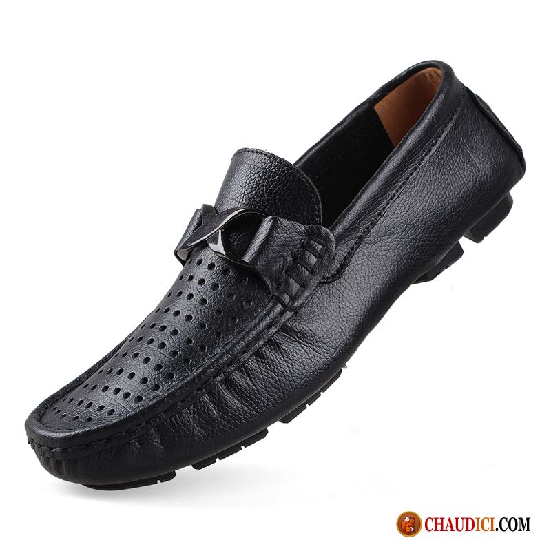 Chaussure Mocassin Homme Palegoldenrod Cuir Véritable Décontractée Homme Flâneurs Été Pas Cher