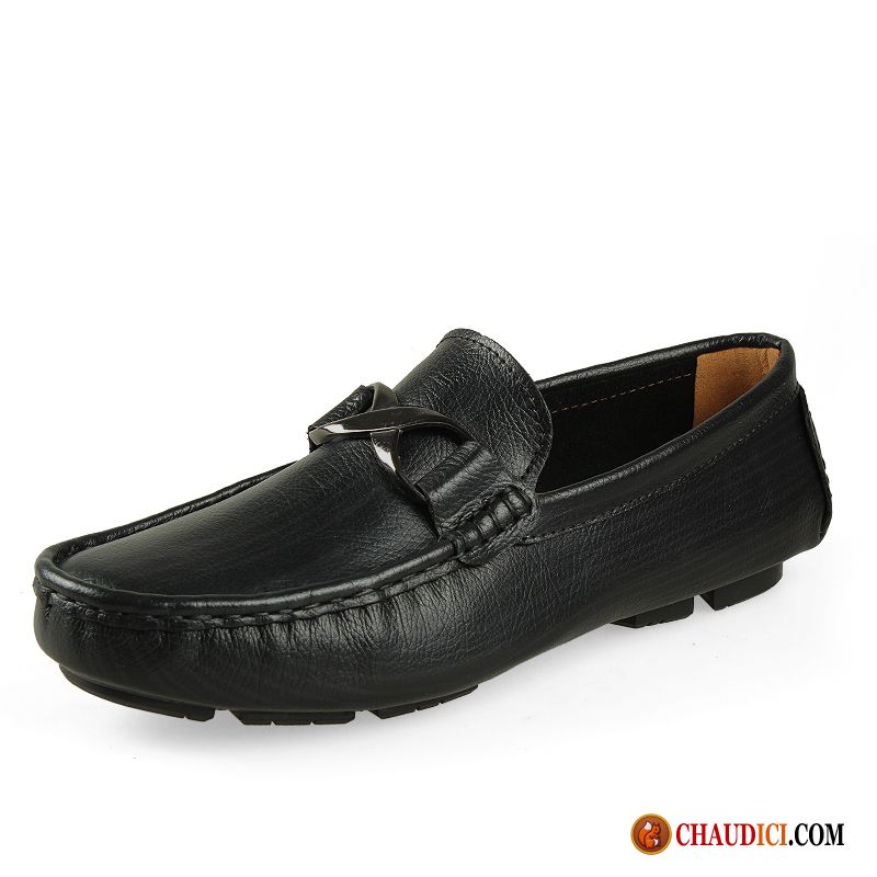 Chaussure Mocassin Homme Palegoldenrod Cuir Véritable Décontractée Homme Flâneurs Été Pas Cher