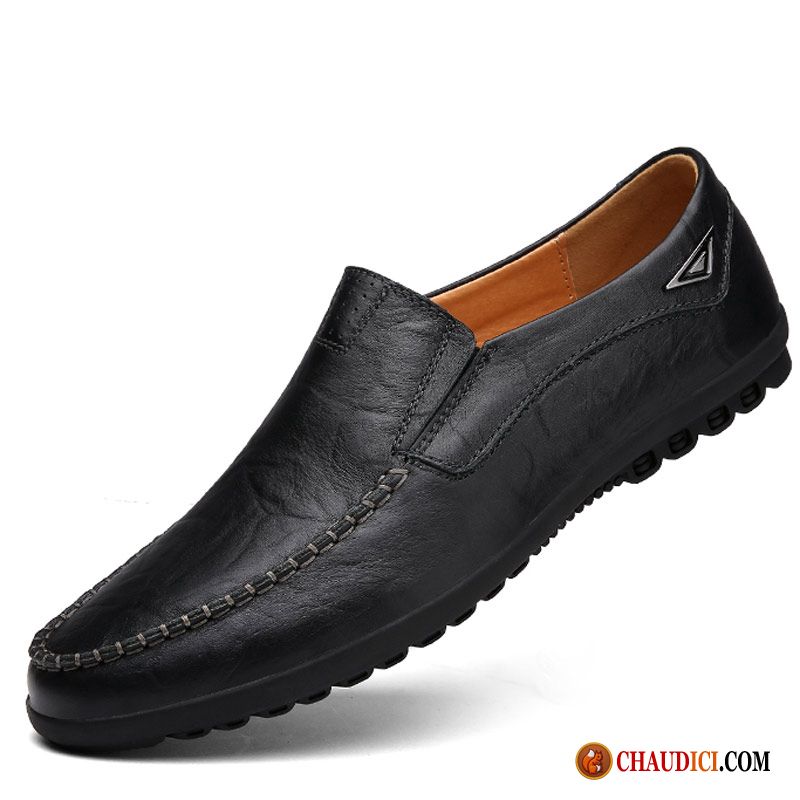 Chaussure Mocassin Homme Semelle Doux Cuir Véritable Décontractée Entreprise Homme Pas Cher