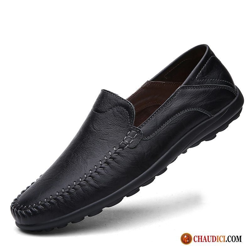 Chaussure Mocassin Homme Semelle Doux Cuir Véritable Décontractée Entreprise Homme Pas Cher