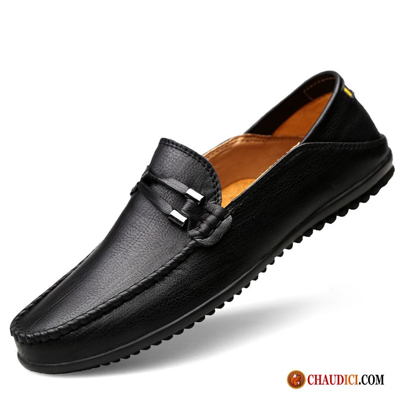 Chaussure Mocassin Homme Semelle Doux Cuir Véritable Décontractée Entreprise Homme Pas Cher