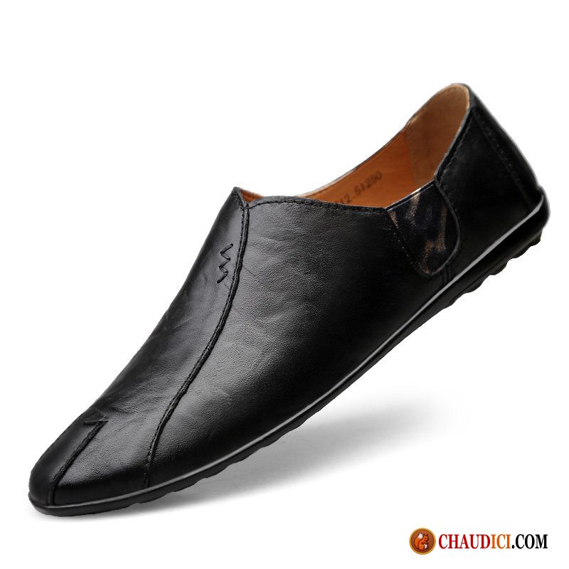 Chaussure Mocassin Homme Semelle Doux Cuir Véritable Décontractée Entreprise Homme Pas Cher