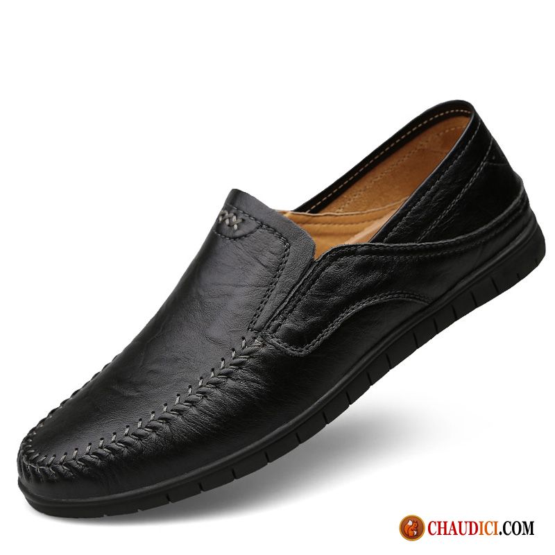 Chaussure Mocassin Homme Semelle Doux Cuir Véritable Décontractée Entreprise Homme Pas Cher