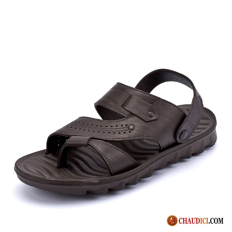 Chaussure Pantoufle Homme Solde Angleterre Tongs Chaussons Antidérapant Plage Noir Pas Cher