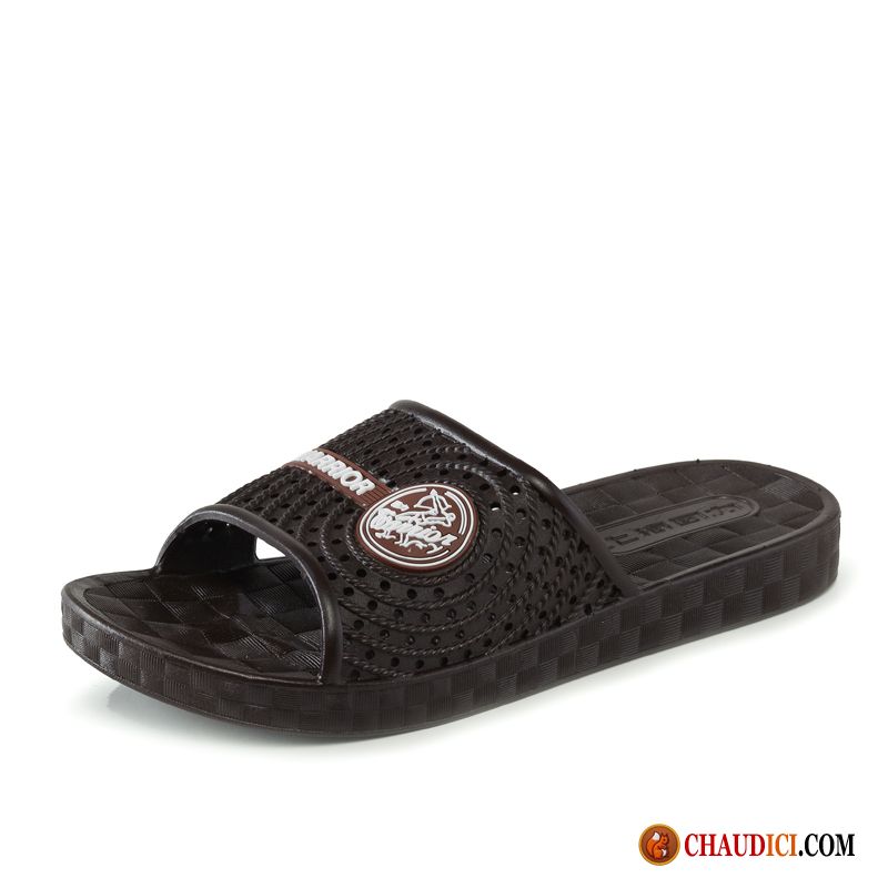 Chaussure Pantoufle Homme Solde Angleterre Tongs Chaussons Antidérapant Plage Noir Pas Cher