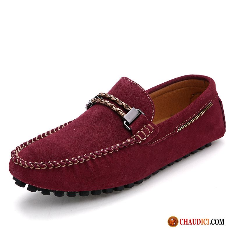 Chaussures Bicolores Homme Violet De Boîtier Classique Confortable Homme Délavé En Daim Pas Cher