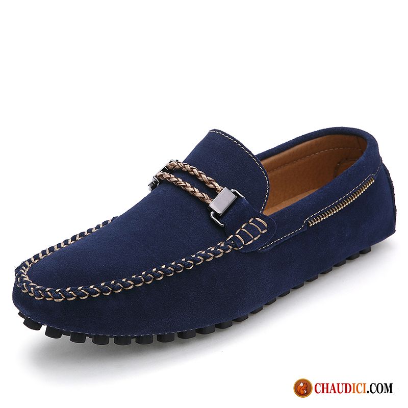 Chaussures Bicolores Homme Violet De Boîtier Classique Confortable Homme Délavé En Daim Pas Cher