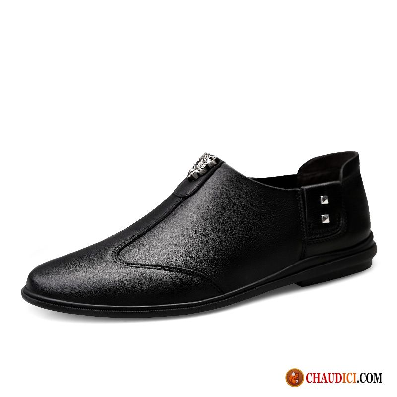 Chaussures Cuir Pas Cher Marron Homme Cuir Véritable Tendance Entreprise