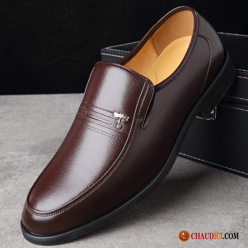 Chaussures En Cuir Noir Homme Homme Cuir Véritable Derbies Noir Sandales