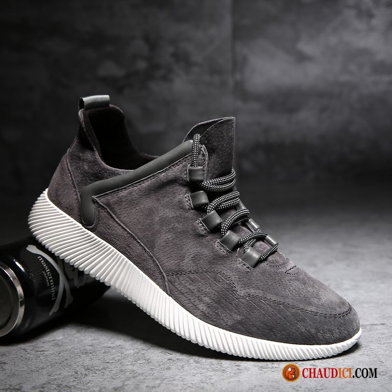 Chaussures Running En Ligne Marron Homme Printemps Tendance Cuir Véritable Chaussures De Course