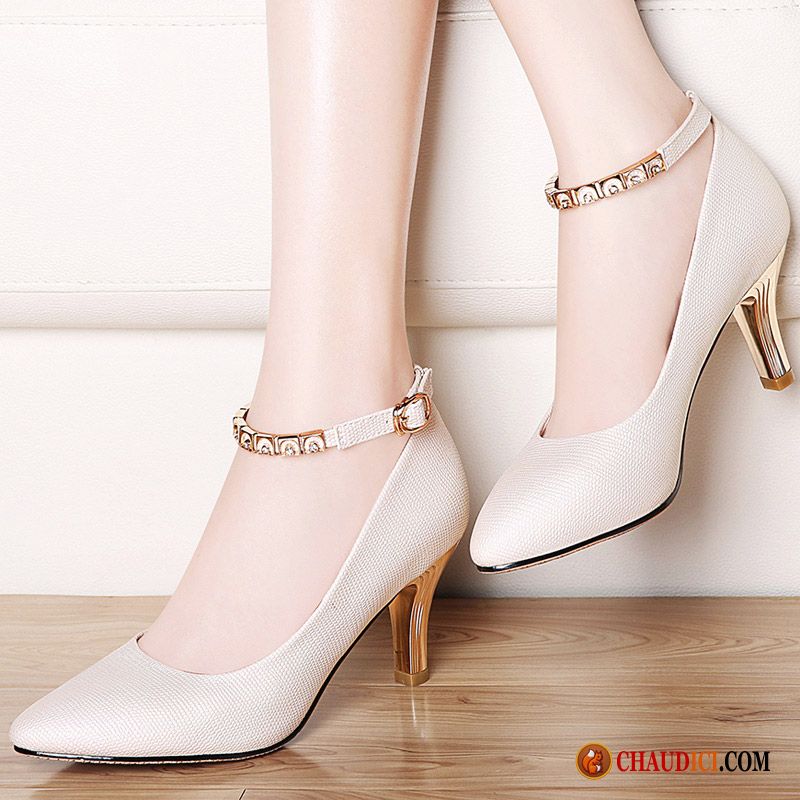 Chaussures Sandales Confort Pas Cher Printemps Talons Minces Sandales Escarpins Pointe Pointue