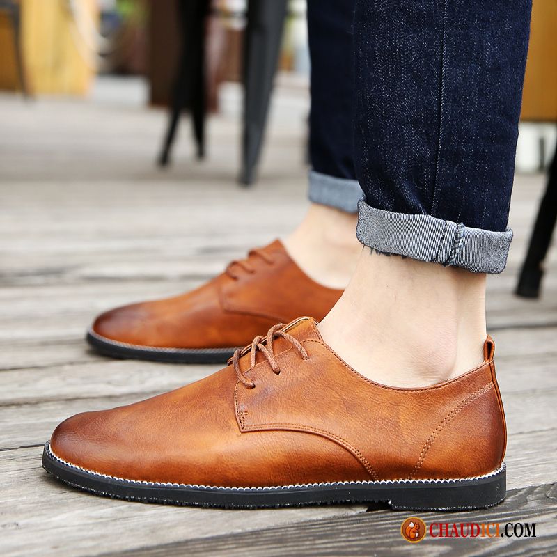 Chaussures Simili Cuir Homme Lavande Entreprise Été Tendance Homme Tous Les Assortis Soldes