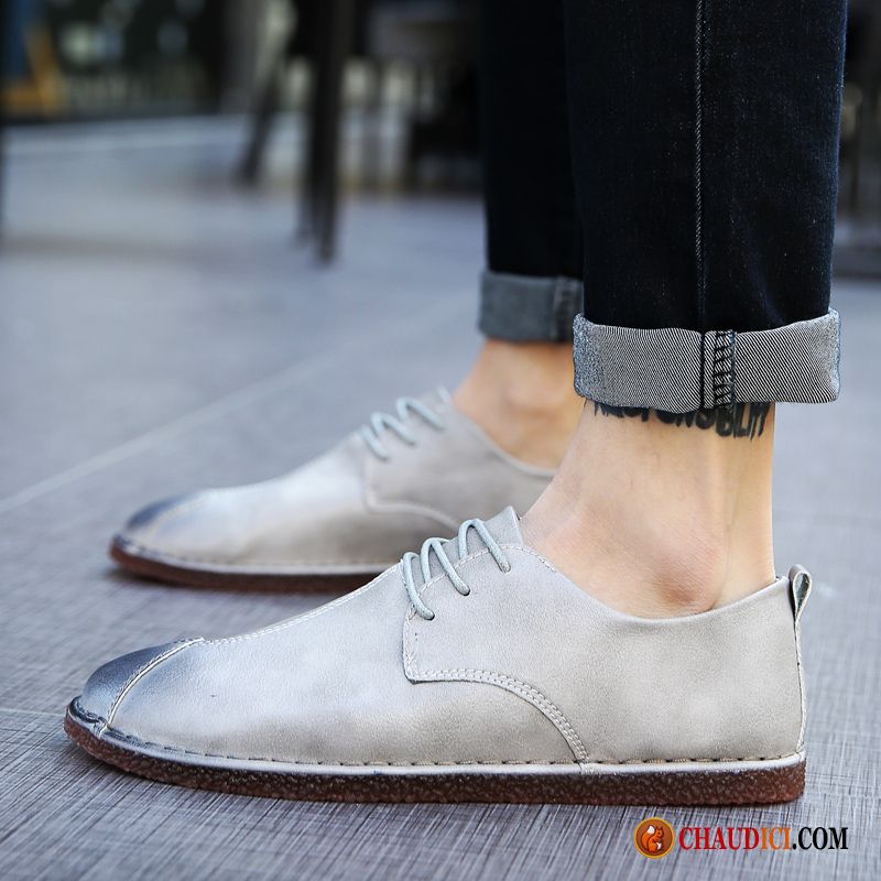 Chaussures Simili Cuir Homme Lavande Entreprise Été Tendance Homme Tous Les Assortis Soldes