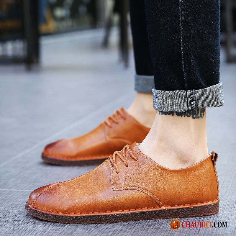 Chaussures Simili Cuir Homme Lavande Entreprise Été Tendance Homme Tous Les Assortis Soldes