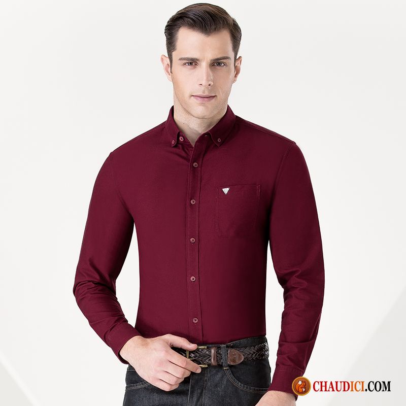 Chemise A Carreaux Rouge Homme Ivoire Longues Printemps Coton Bio Loup Homme Pas Cher