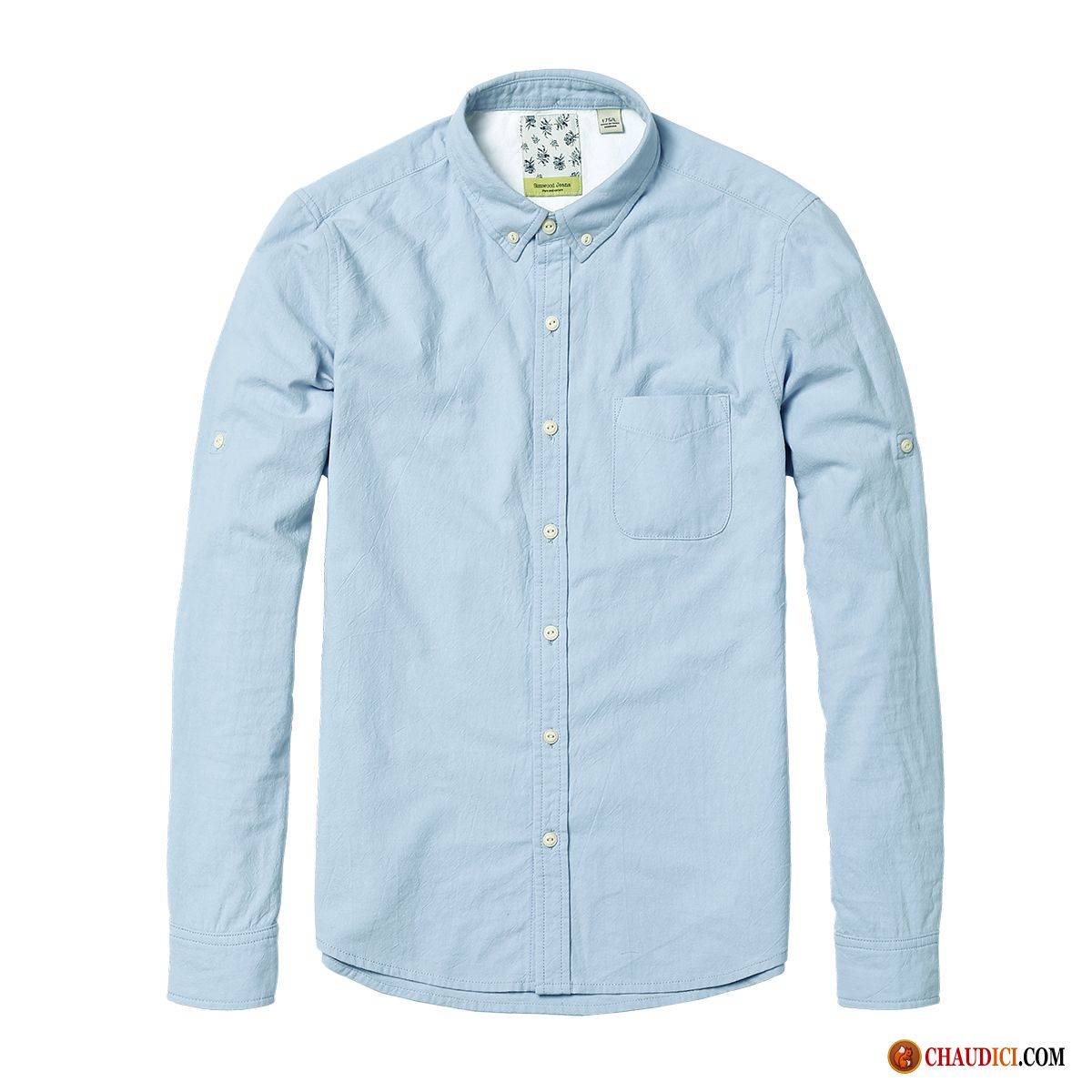 Chemise Bleu Turquoise Homme Slim Chemise Coton Bio Homme Décontractée Soldes