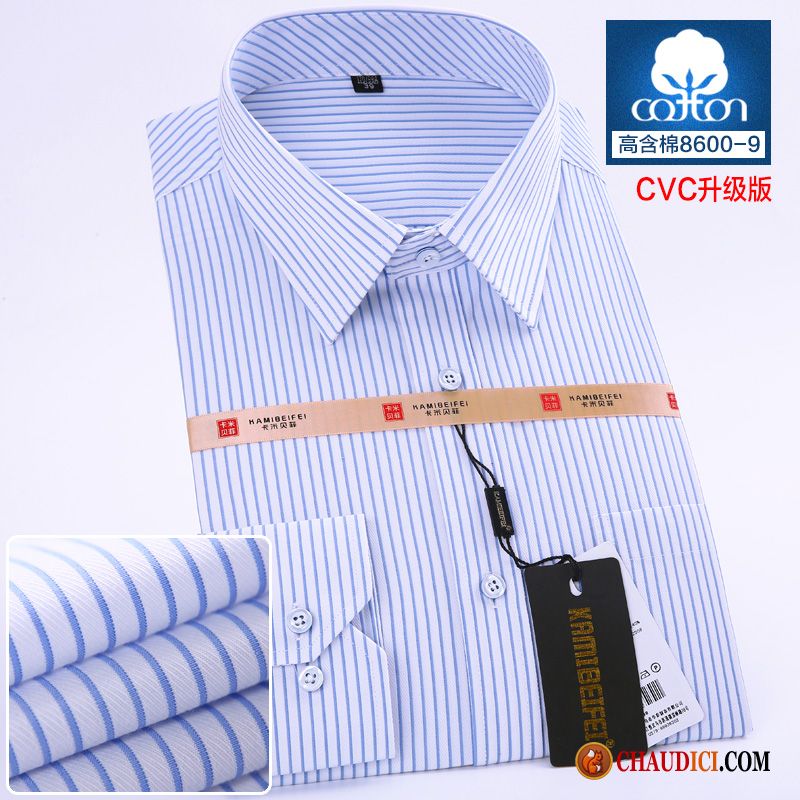 Chemise Carreaux Rouge Homme Chemise Rayé Âge Moyen Blanc Décontractée En Vente