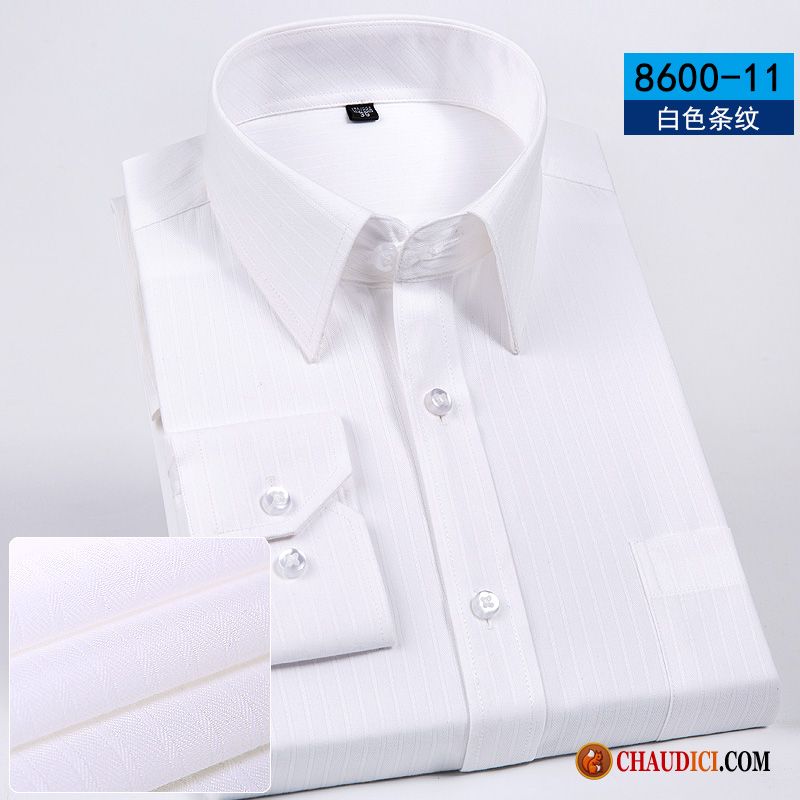 Chemise Carreaux Rouge Homme Chemise Rayé Âge Moyen Blanc Décontractée En Vente