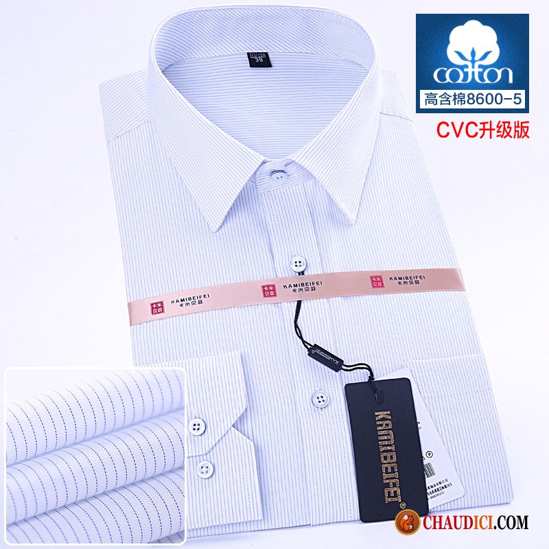 Chemise Carreaux Rouge Homme Chemise Rayé Âge Moyen Blanc Décontractée En Vente