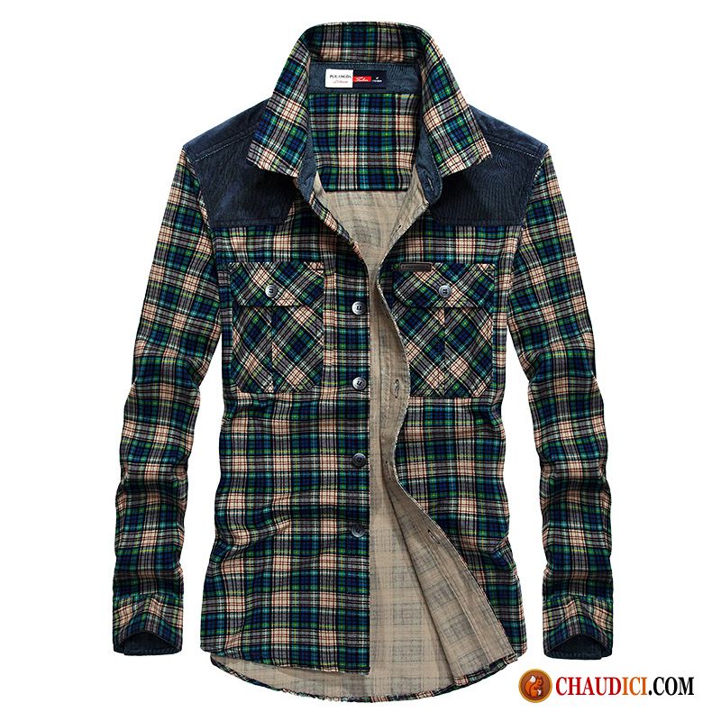 Chemise D Hiver Pour Homme Printemps Jeunesse Chemise Longues Tendance Pas Cher