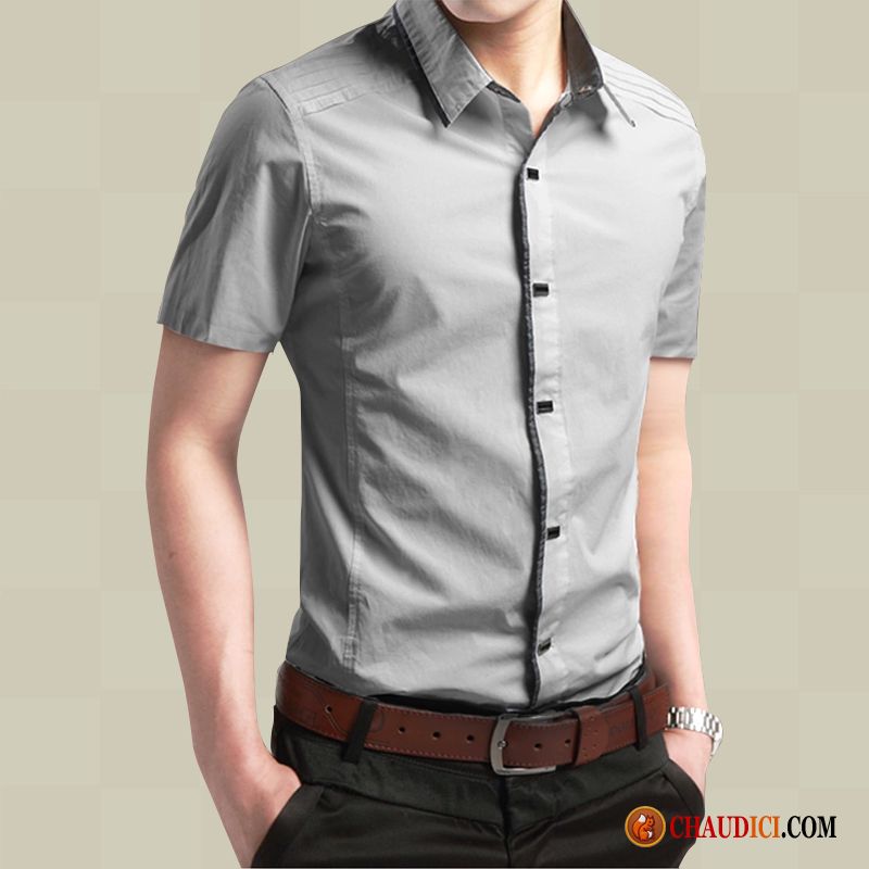 Chemise En Coton Homme Ivoire Printemps Longues Homme Coton Bio Slim