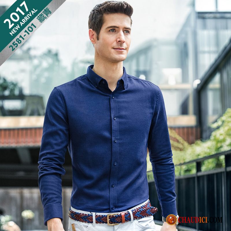 Chemise Homme Coupe Ajustée Chameau Loup Décontractée Soie Longues Homme Pas Cher