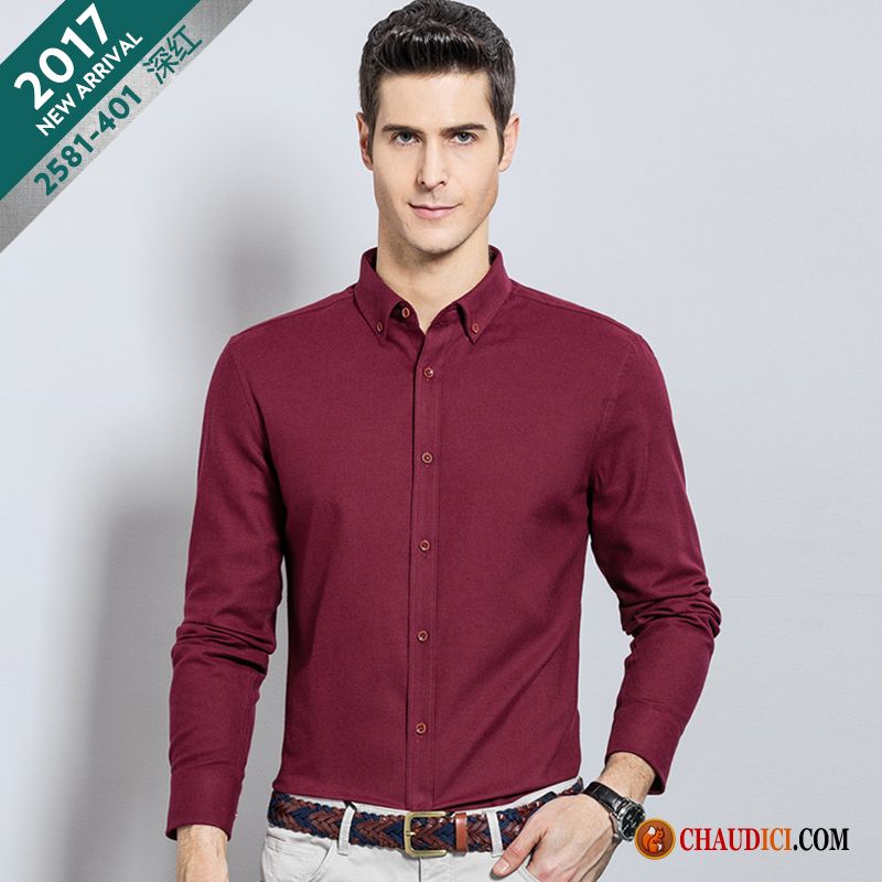 Chemise Homme Coupe Ajustée Chameau Loup Décontractée Soie Longues Homme Pas Cher