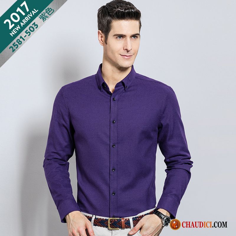 Chemise Homme Coupe Ajustée Chameau Loup Décontractée Soie Longues Homme Pas Cher