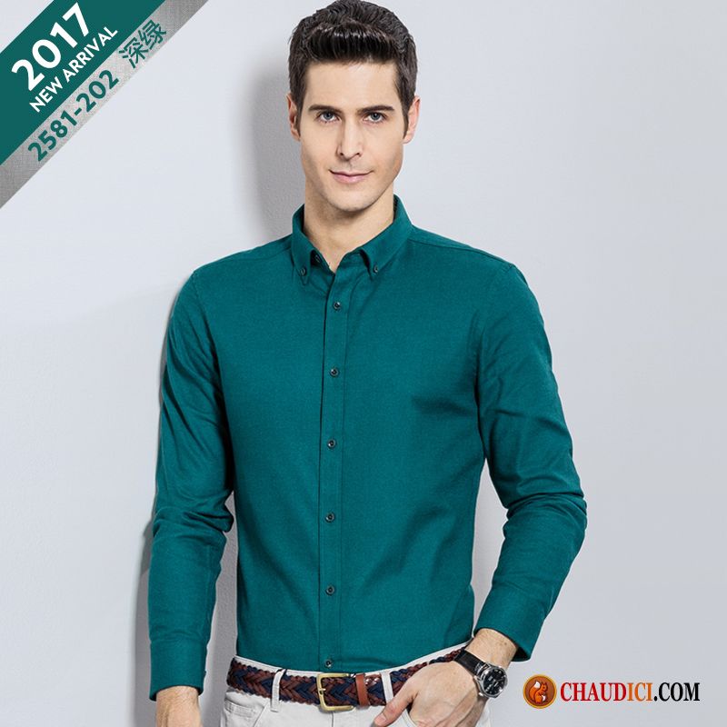 Chemise Homme Coupe Ajustée Chameau Loup Décontractée Soie Longues Homme Pas Cher