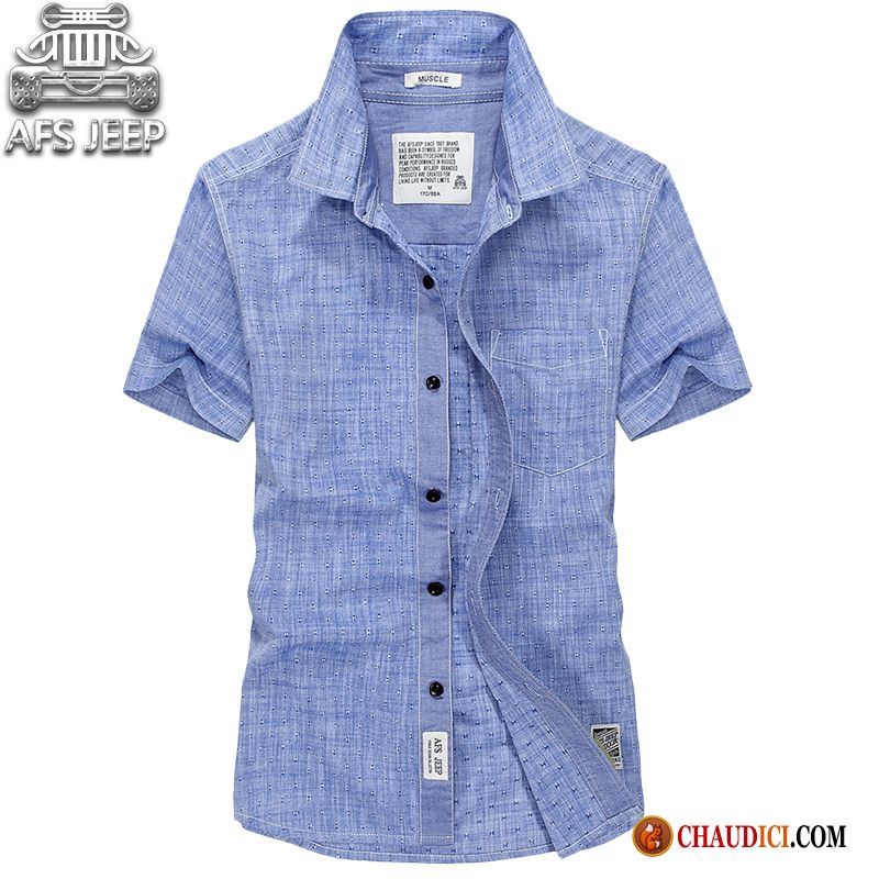 Chemise Homme Fashion Coupe Droite Jeunesse De Travail Chemise Slim Légère