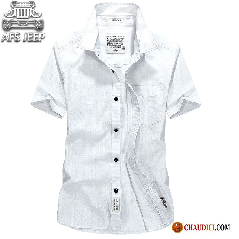 Chemise Homme Fashion Coupe Droite Jeunesse De Travail Chemise Slim Légère