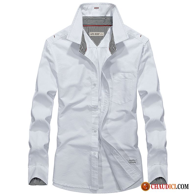 Chemise Homme Grande Taille Fashion Décontractée Col Mandarin Bétail Longues Baggy En Vente