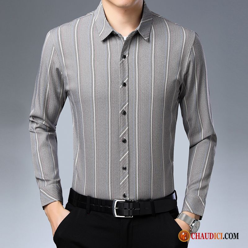 Chemise Homme Manche Courte Fashion Chameau Une Veste Bleu Tendance Homme Chemise