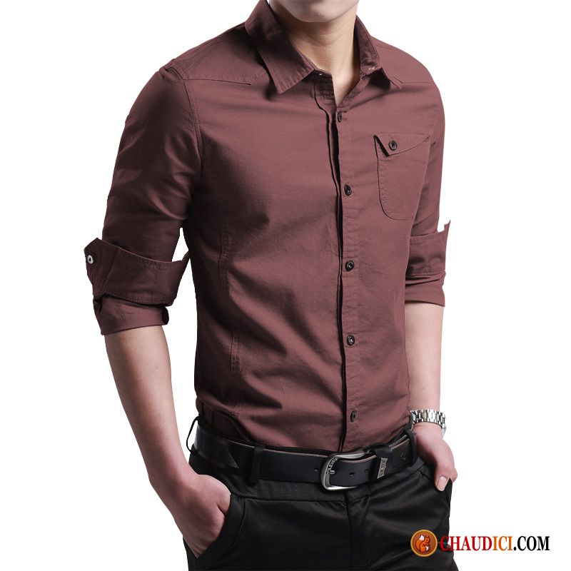 Chemise Homme Noire Et Blanche Chemise Beau Printemps Décontractée Homme Pas Cher