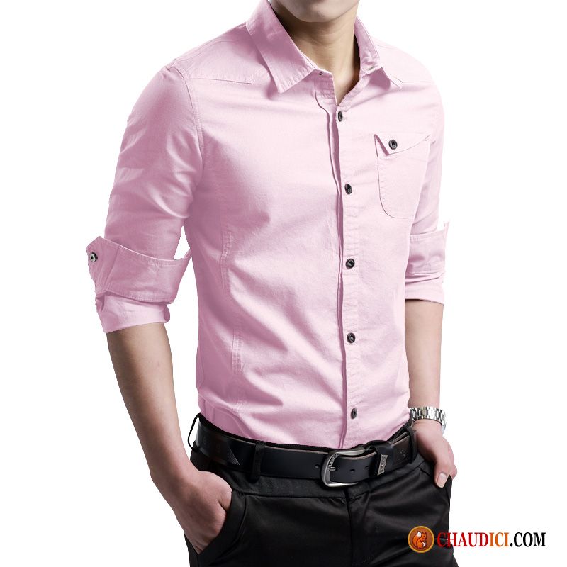 Chemise Homme Noire Et Blanche Chemise Beau Printemps Décontractée Homme Pas Cher