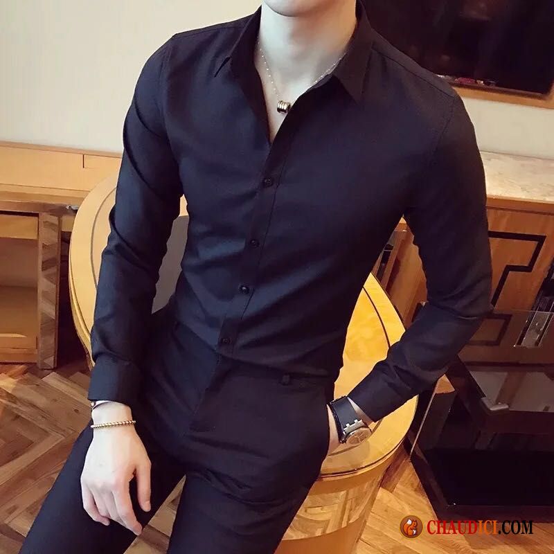 Chemise Homme Sans Col Été Longues Tendance Homme Chemise En Vente