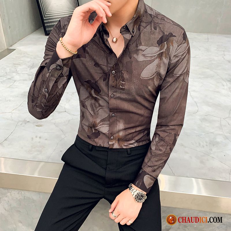 Chemise Sur Mesure Pas Cher Chemise Longues Noir Homme Tendance